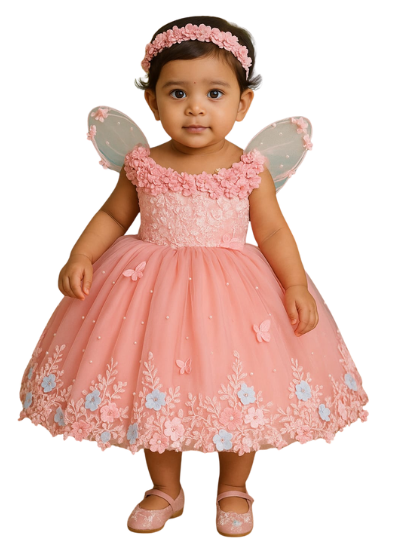 blossom pink fairy party frock