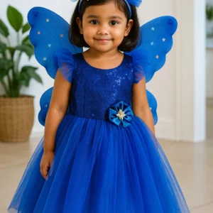 baby girl blue fairy frock dress