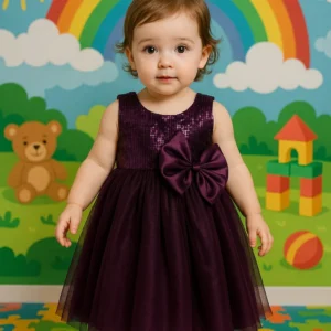 baby girl purple party dress