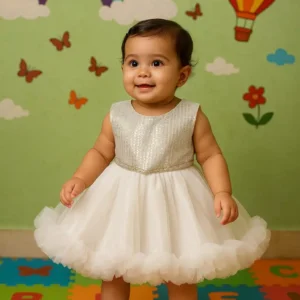 ivory tulle baby girl dress for special occasions